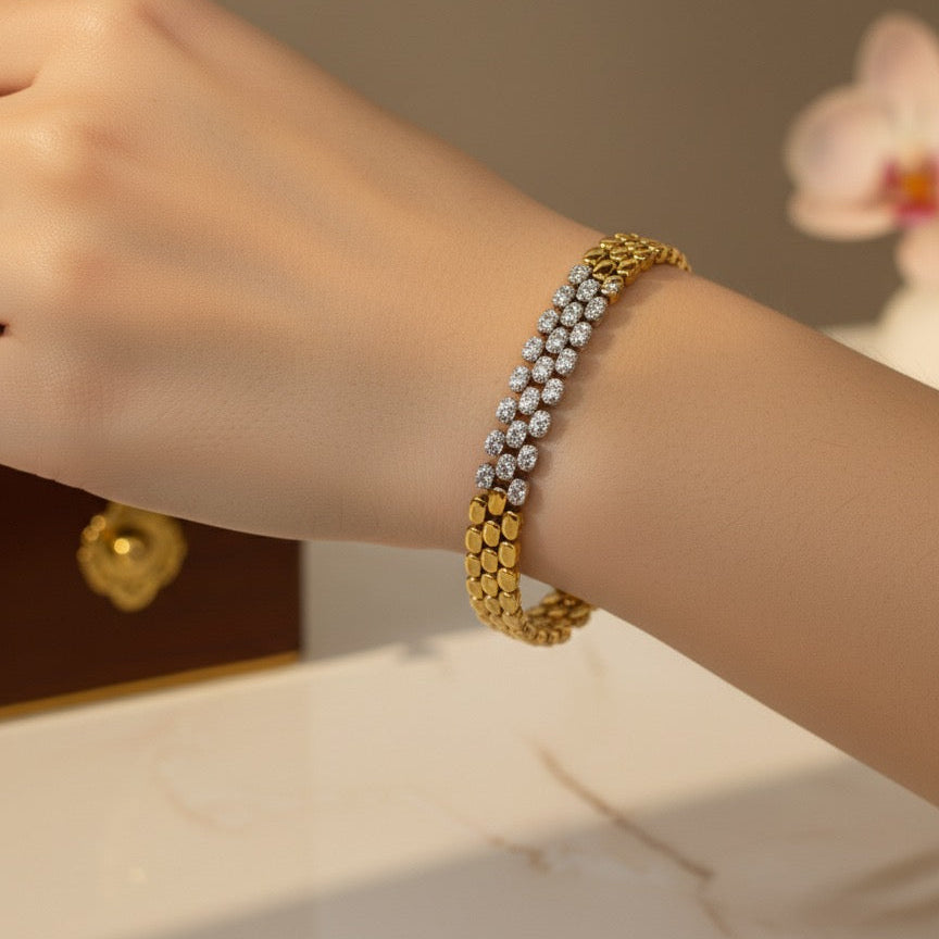 Two-Tone Beaded Bracelet