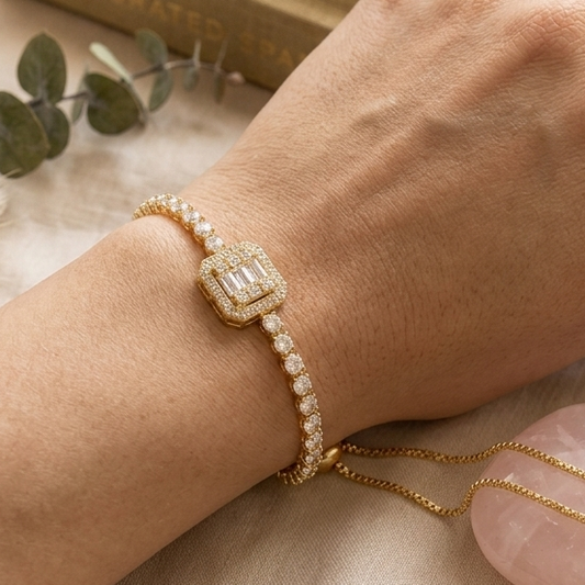 Baguette Bloom Slider Bracelet