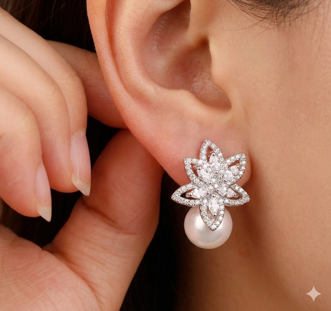 Lily & Pearl Drop Studs
