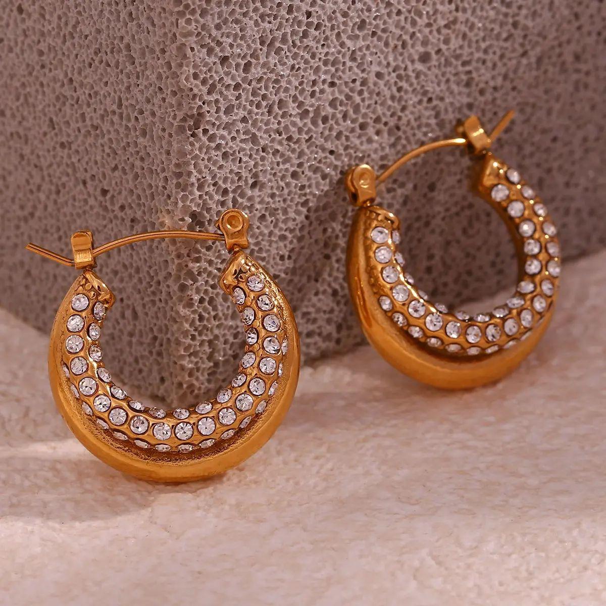 Blingy hoops