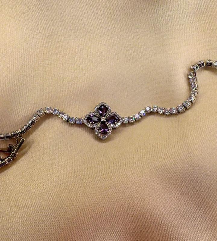 Purple zircon bracelet