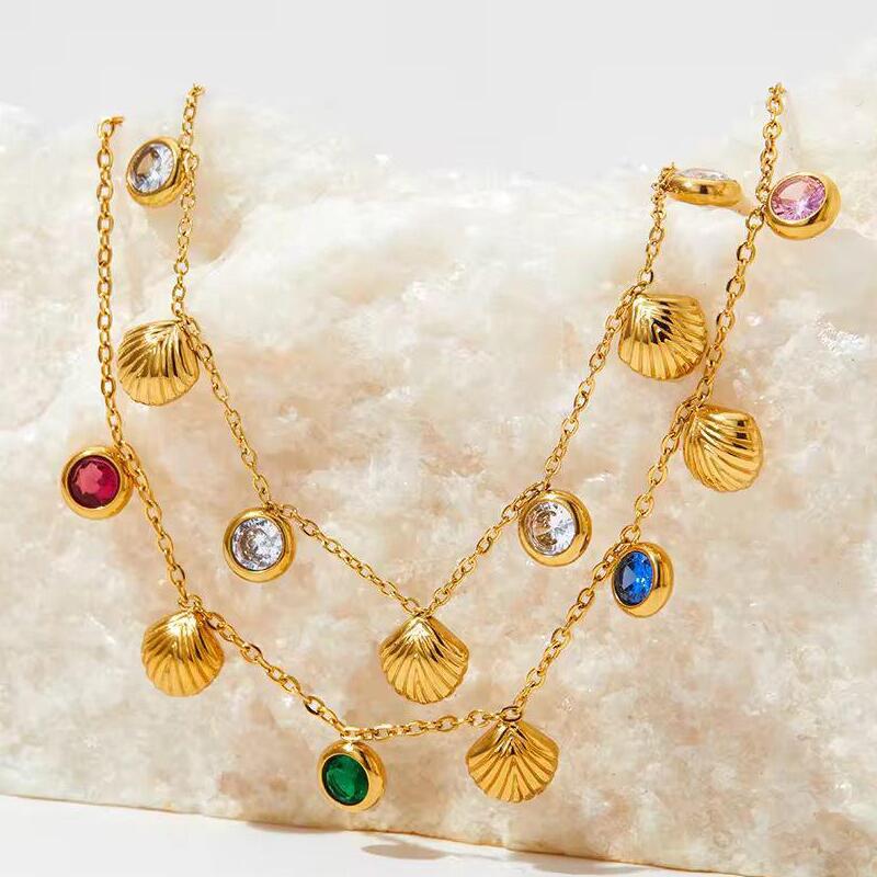Shell multi necklace