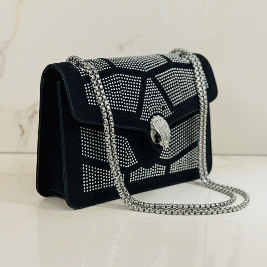 Black Eagle Stud Flap Bag