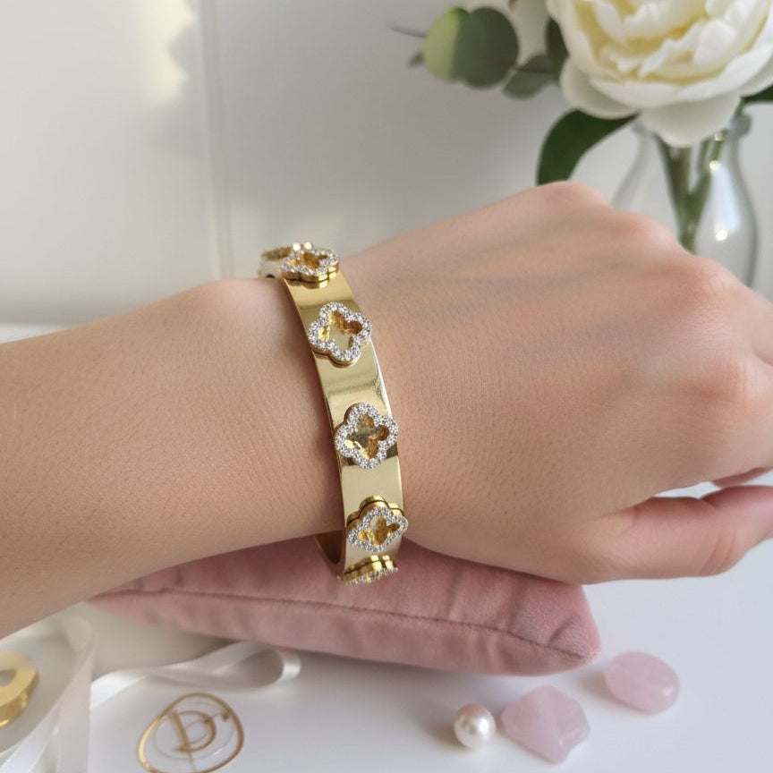 The Golden Clover Bangle