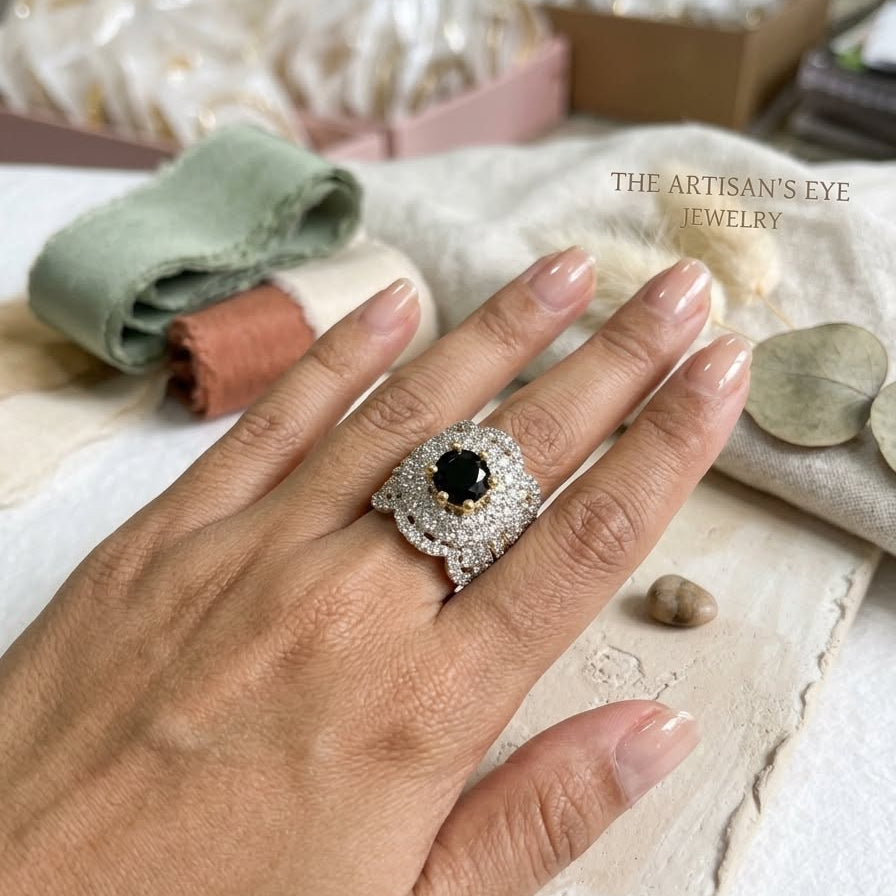 The Midnight Empress Statement Ring