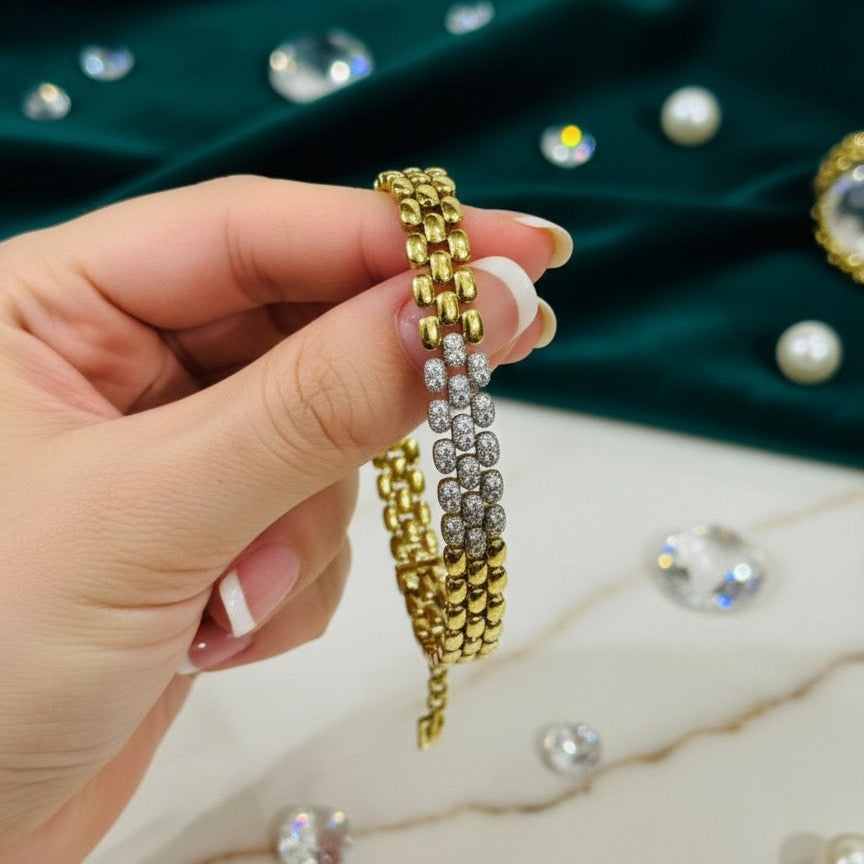 Two-Tone Beaded Bracelet