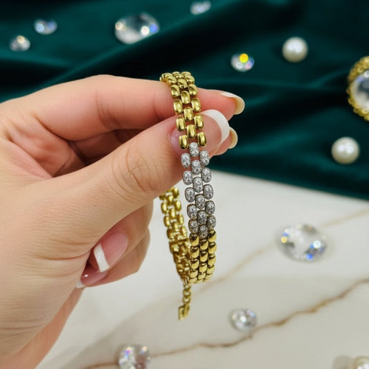 Two-Tone Beaded Bracelet