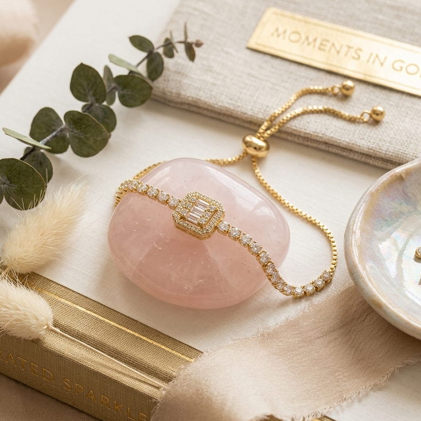 Baguette Bloom Slider Bracelet