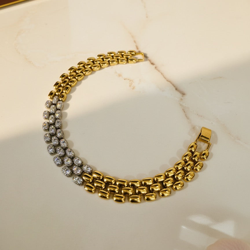 Two-Tone Beaded Bracelet