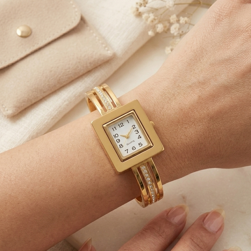 Aurelia Square Bangle Watch