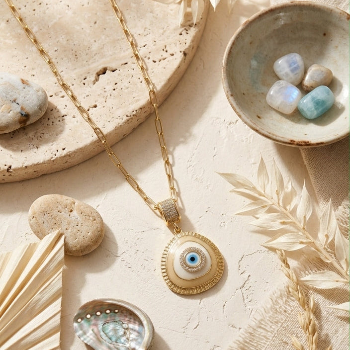 Celestial Evil Eye Amulet Necklace