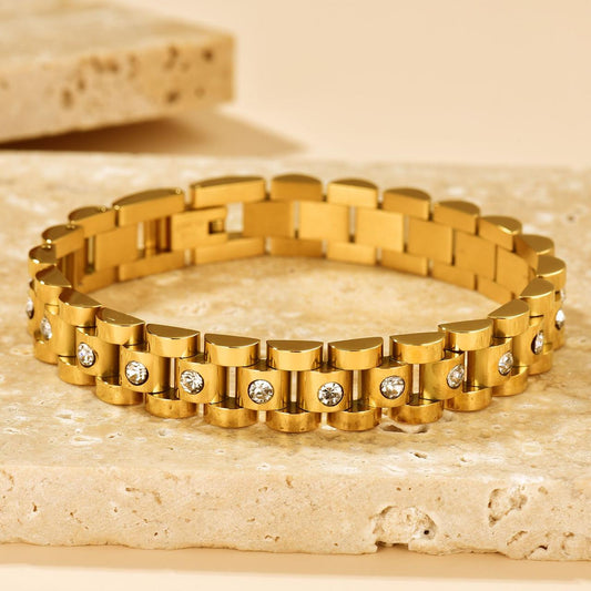 Stone Studded Watch Band