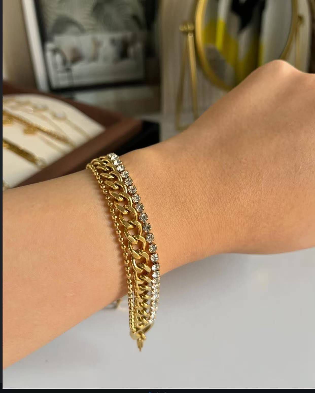 3 layered bracelet