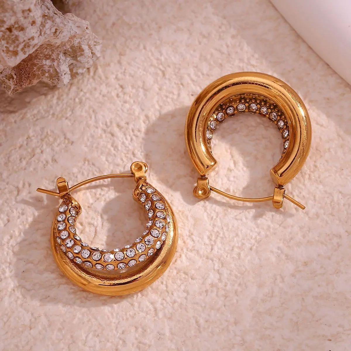 Blingy hoops