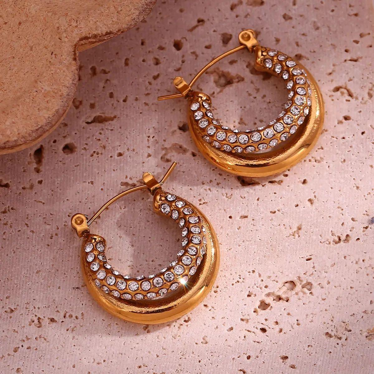 Blingy hoops