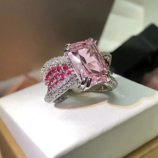French Rose Crystal Ring