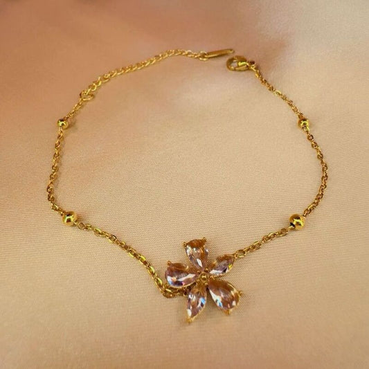 Dainty flower bracelet