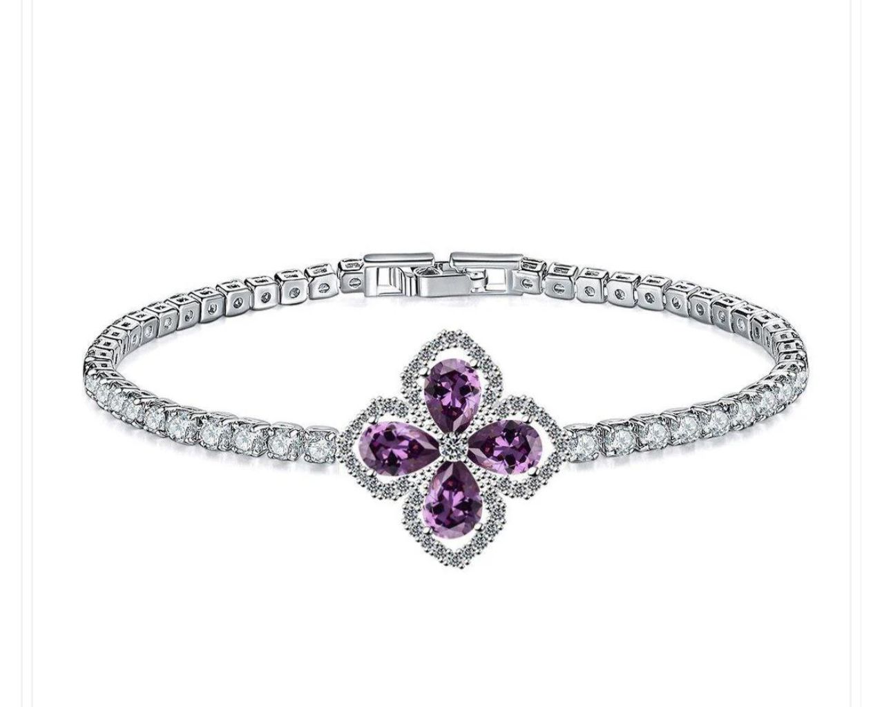Purple zircon bracelet