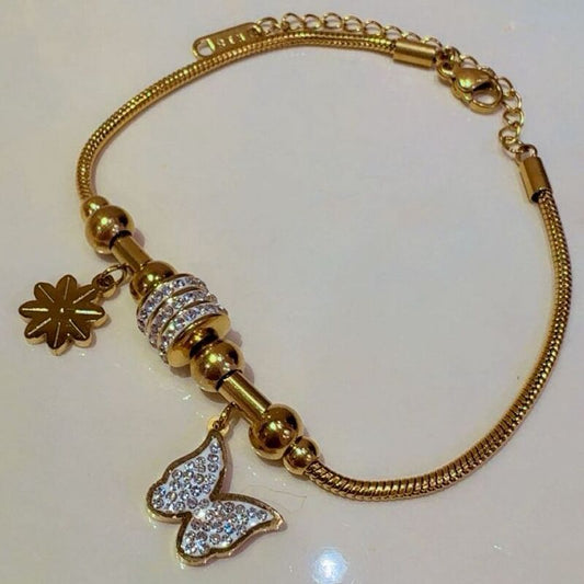 Butterfly charm bracelet