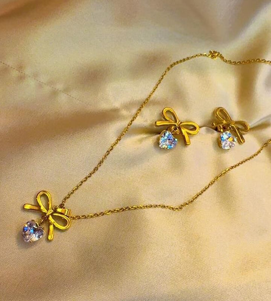 White stone heart set