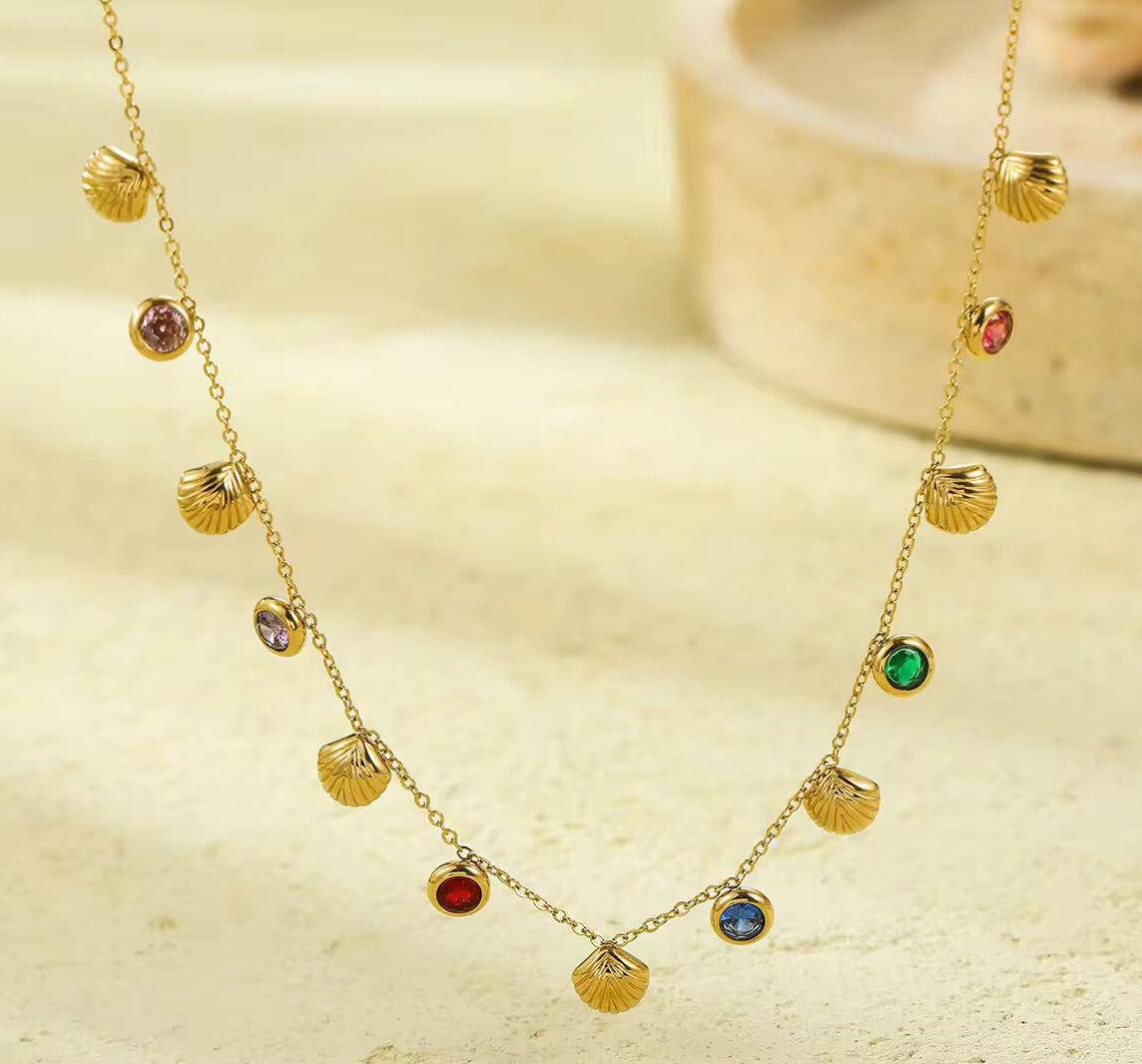 Shell multi necklace