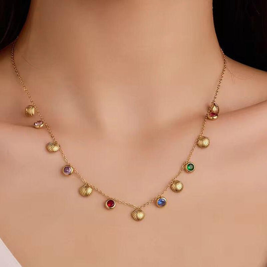 Shell multi necklace