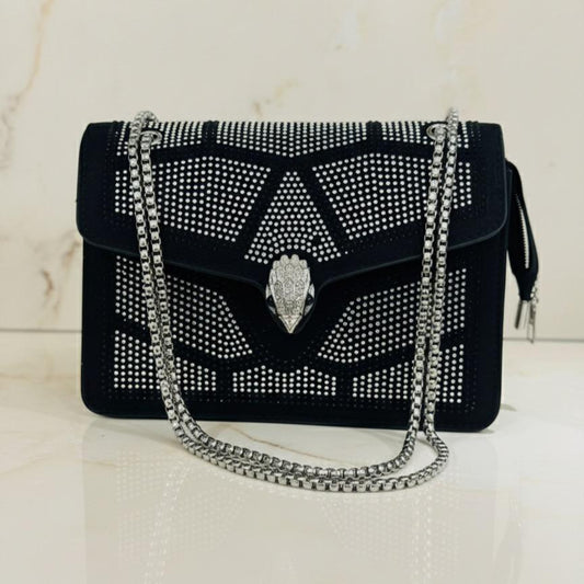 Black Eagle Stud Flap Bag