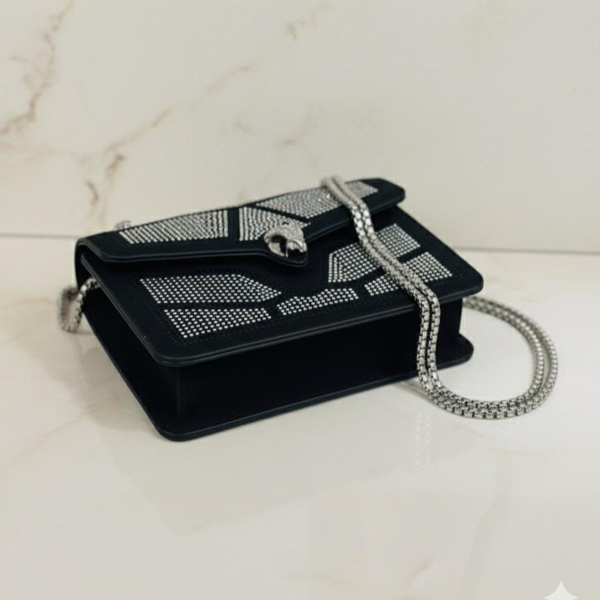 Black Eagle Stud Flap Bag