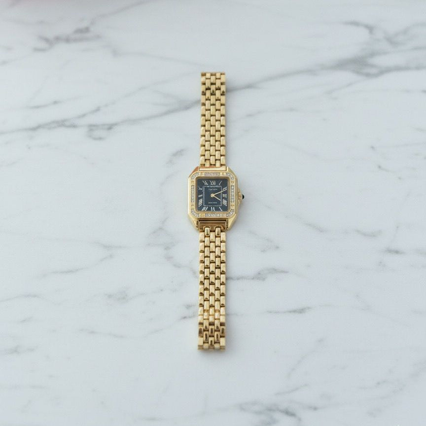 Square Gold Link Watch