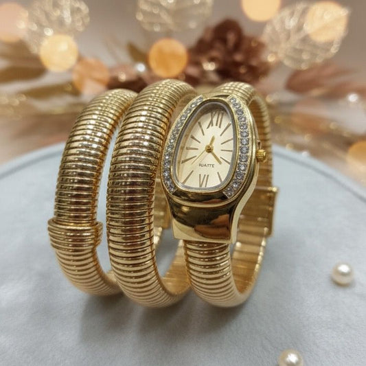 Gold-Tone Cuff Watch