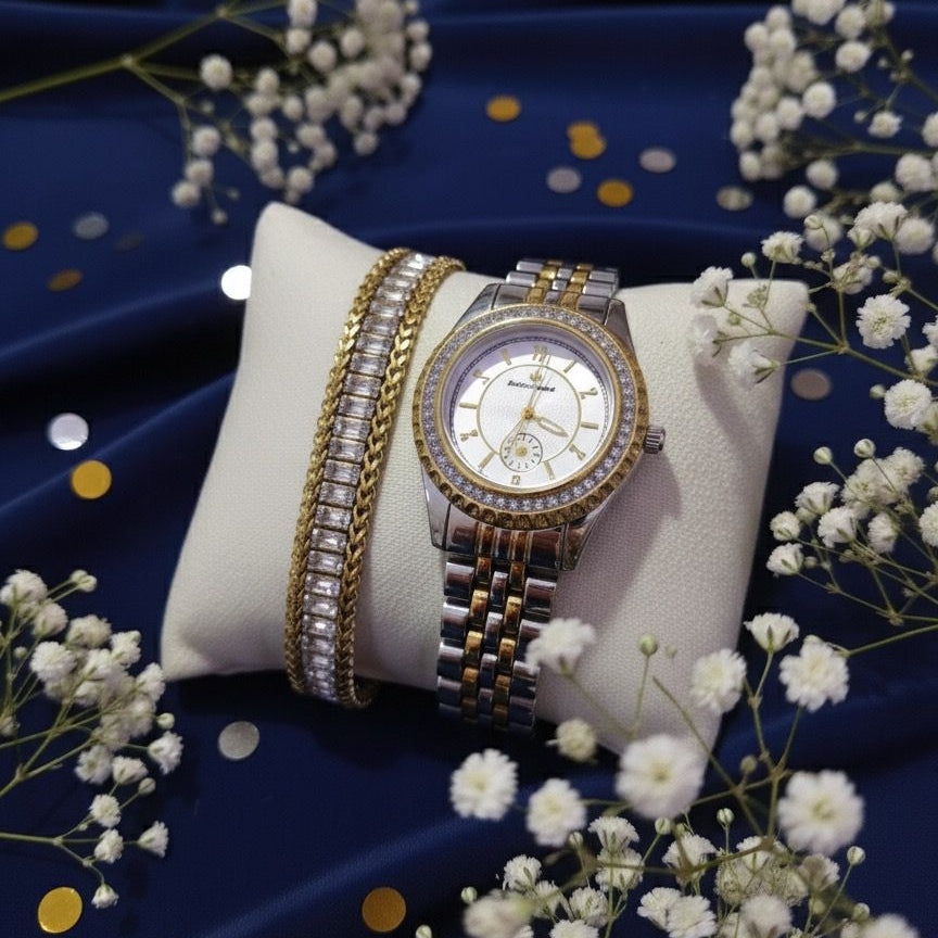 Regal Sparkle Watch & Bangle Set