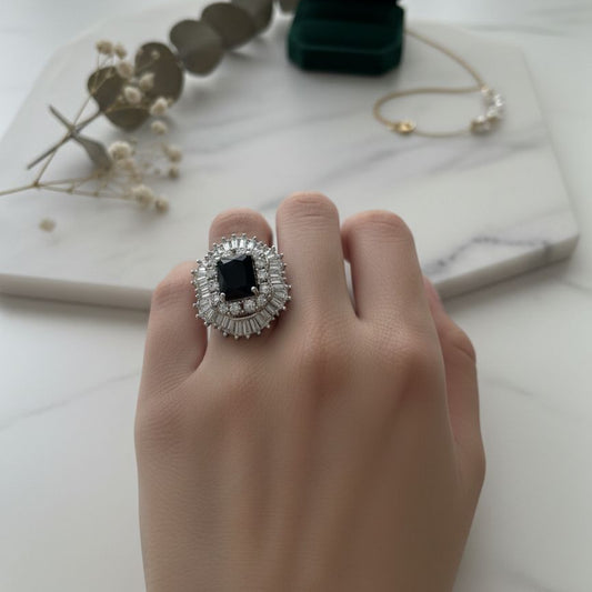 Midnight Empress Halo Ring