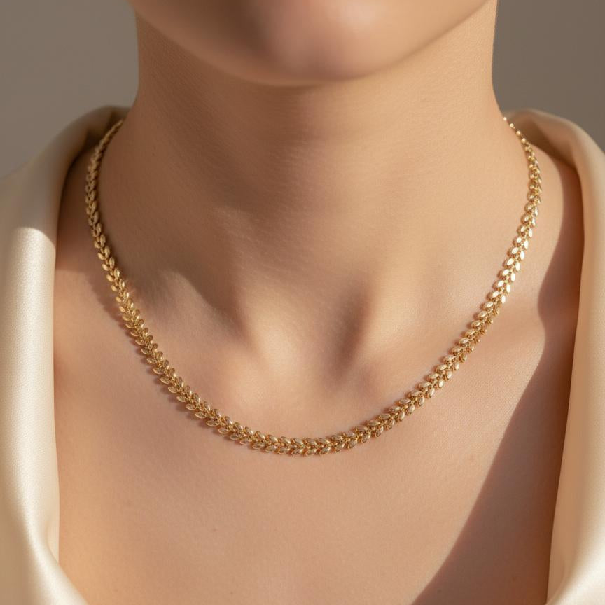 Aurelia Gold Laurel Leaf Necklace