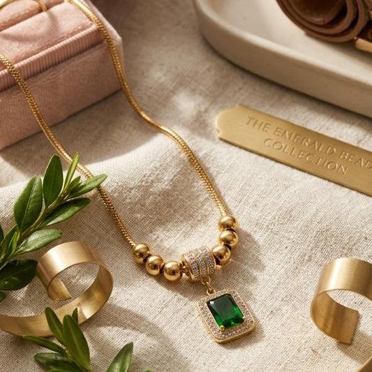 Emerald Radiance Pendant Necklace