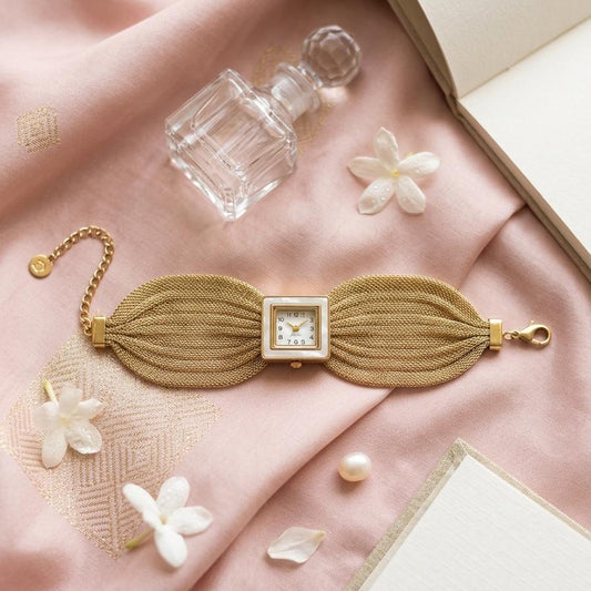 Eliza Gold Mesh Watch Bracelet