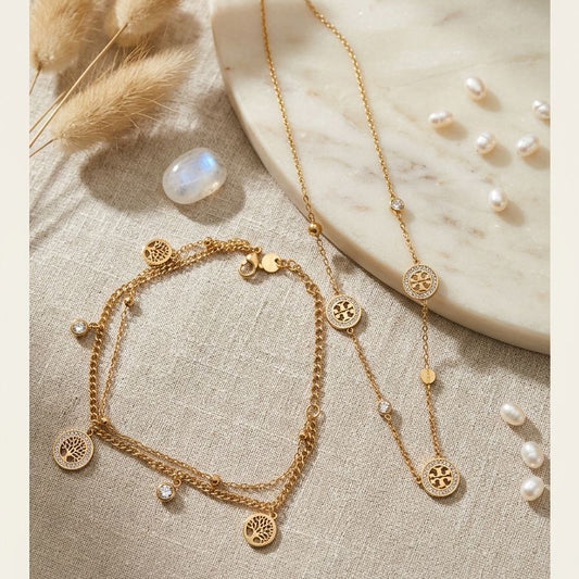 The Willow Tree Collection: 18K Gold Plated Jewelry Set