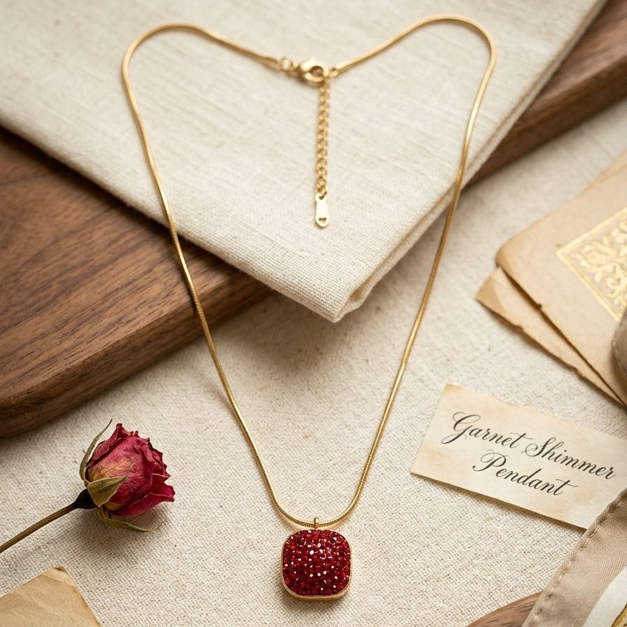 Garnet Shimmer Pendant