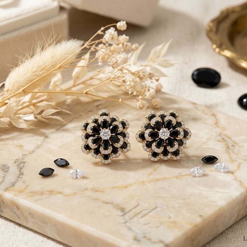 Midnight Bloom Studs