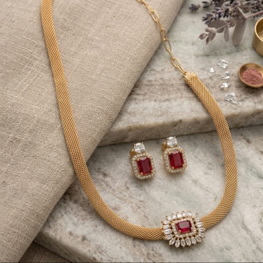 Regal Crimson Jewel Set
