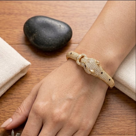 Gilded Panther Bangle