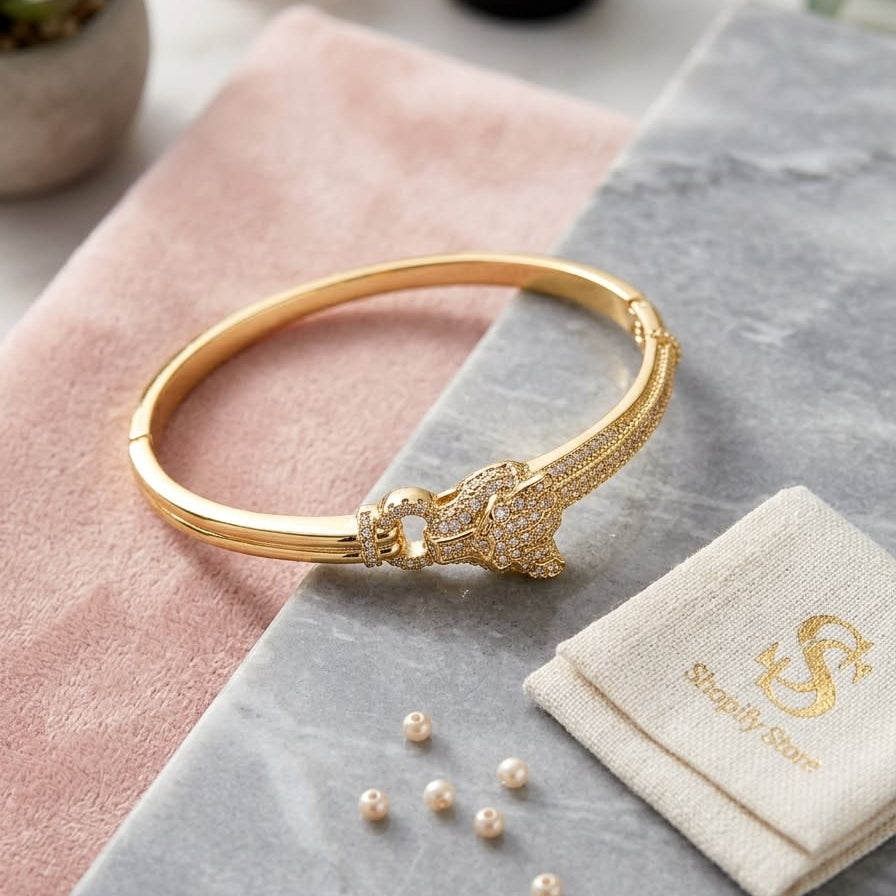 Royal Panther Zircon Bangle
