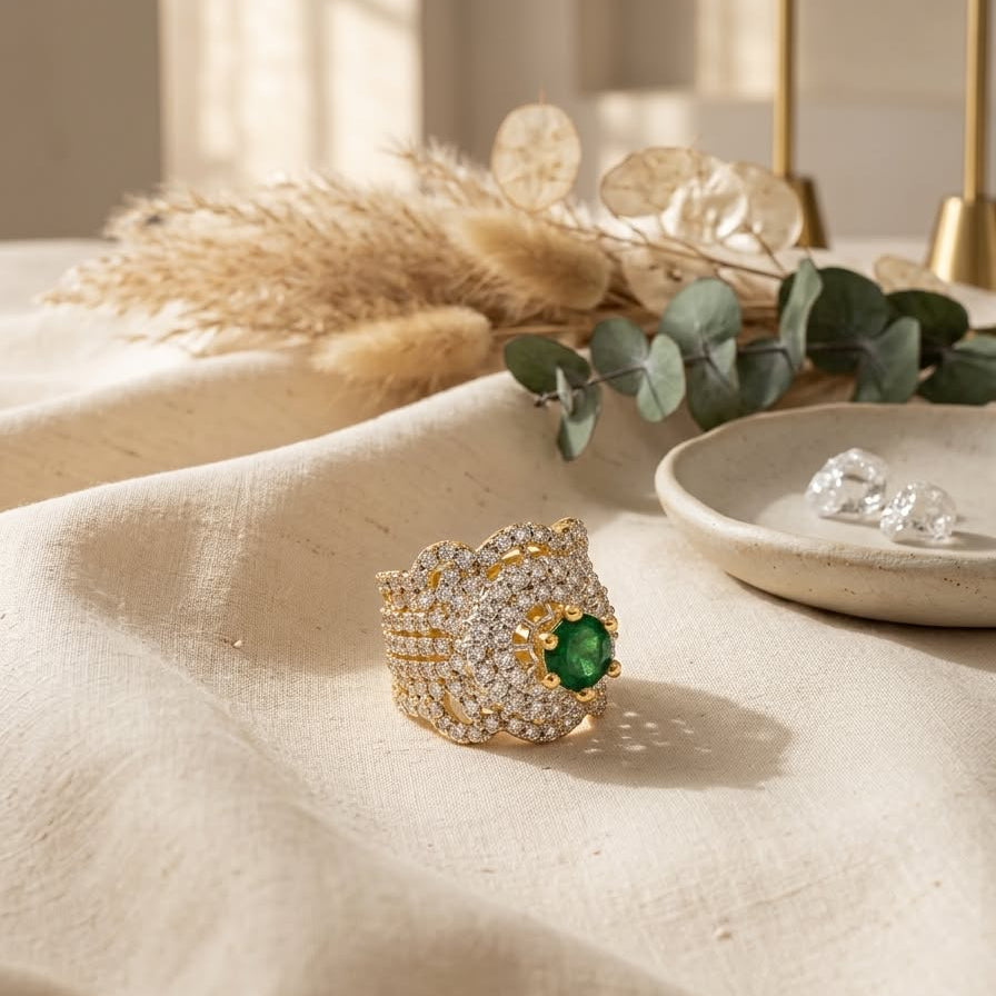 Emerald Empress Statement Ring
