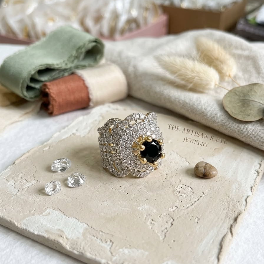 The Midnight Empress Statement Ring
