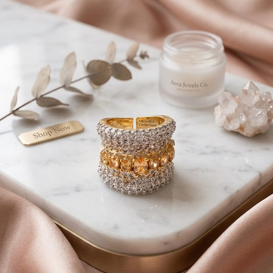 The Empress Citrine Stack Ring