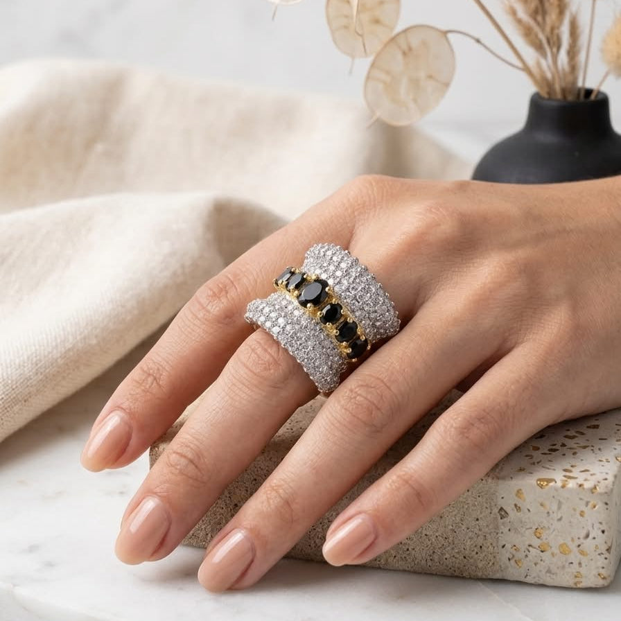 Midnight Luxe Wide Ring