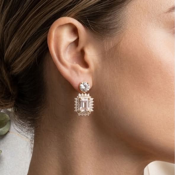 Emerald-Cut Luxe Jewelry Set