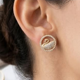 Golden Swan Crystal Jewelry Set